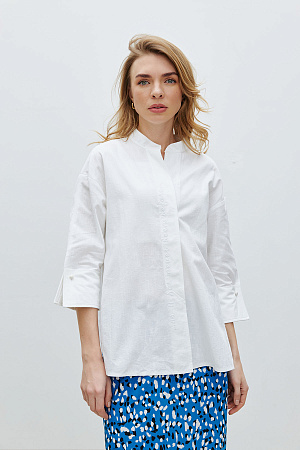 Белая женская рубашка оптом