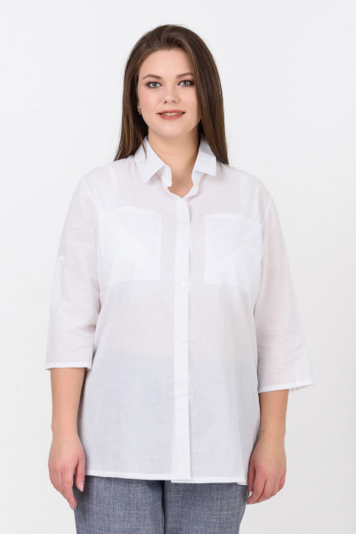 Рубашка женская из хлопка с принтом, большие размеры