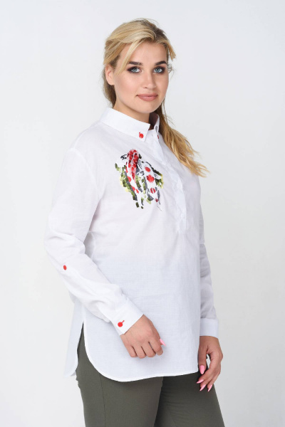 Рубашка женская с вышивкой больших размеров