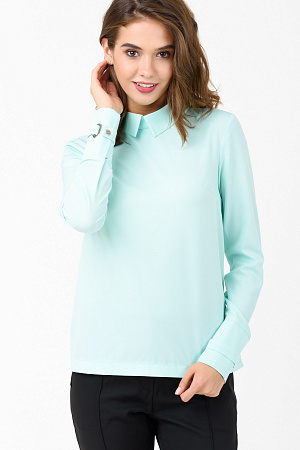 Базовая блуза с акцентными манжетами оптом