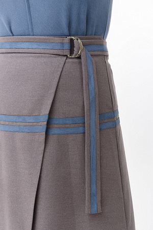 Классическая юбка А-силуэта с поясом большого размера оптом